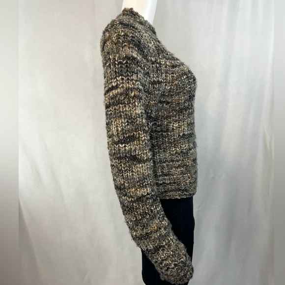 Aritzia. Wilfred.EUC.Cropped.Retrograde Mock neck sweater.Heather grey mélange.L - Picture 9 of 13